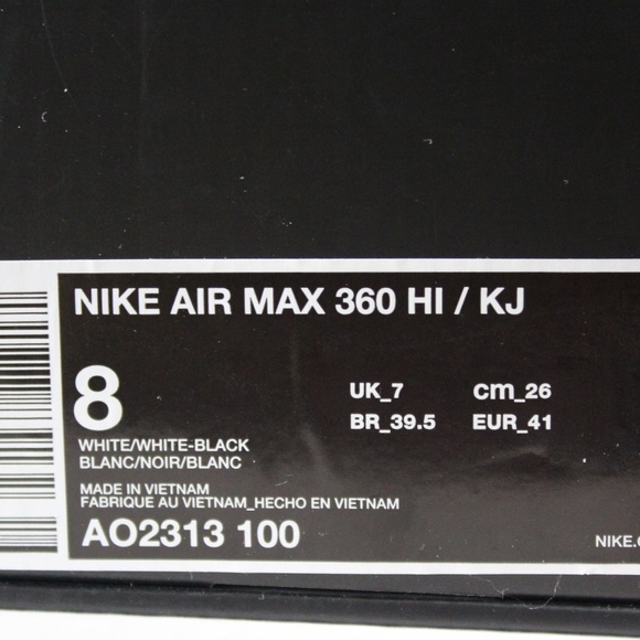 Nike Air Max 360 HI KJ Kim Jones AO2313 100 M361 - Picture 8 of 8
